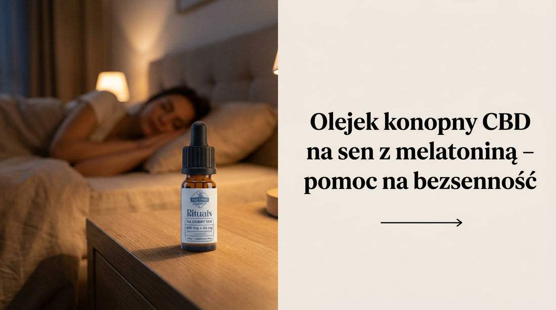 Olejek konopny CBD na sen z melatoniną – pomoc na bezsenność