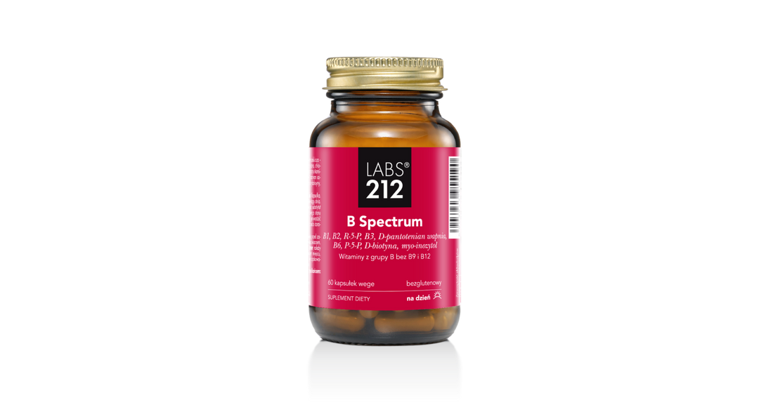 LABS212 B Spectrum - aktywne witaminy B bez B9 i B12, 60 kapsułek