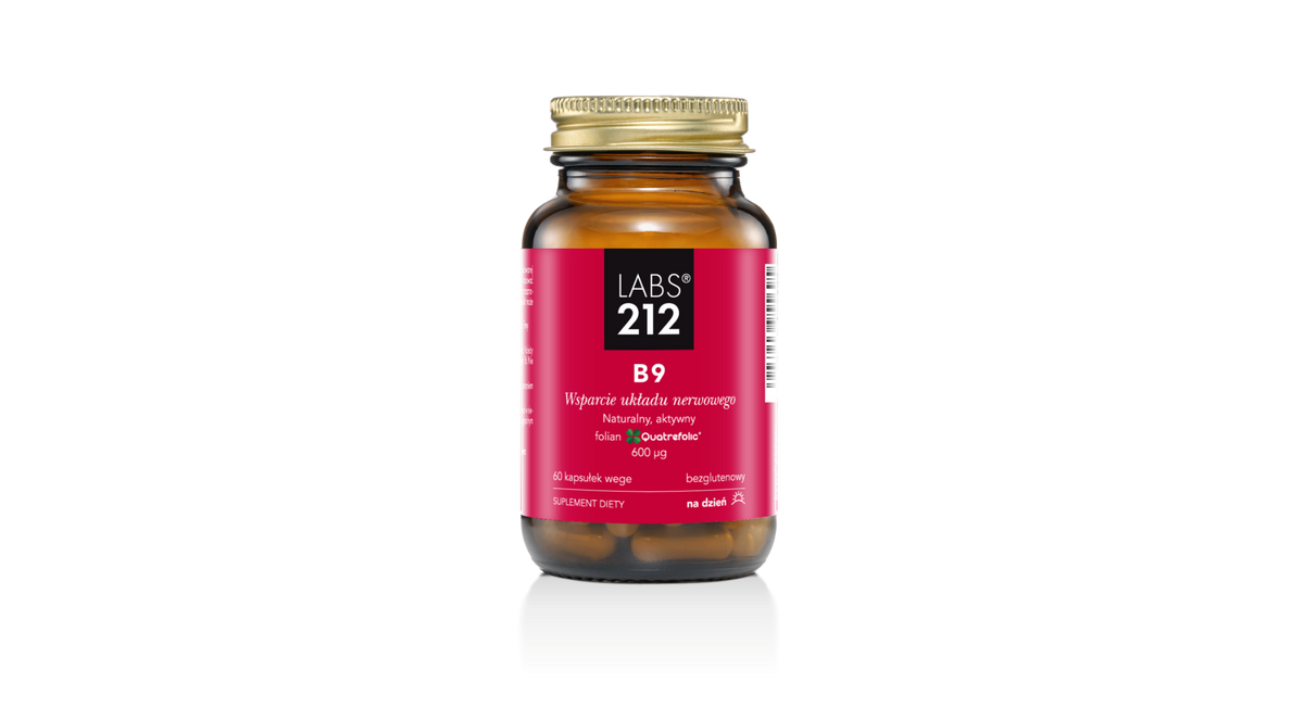 LABS212 Witamina B9 Folian 5-MTHF Quatrefolic 60 kapsułek